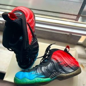 “Spider-Man” Nike Foams Size 9.5 (Used: Normal Wear)